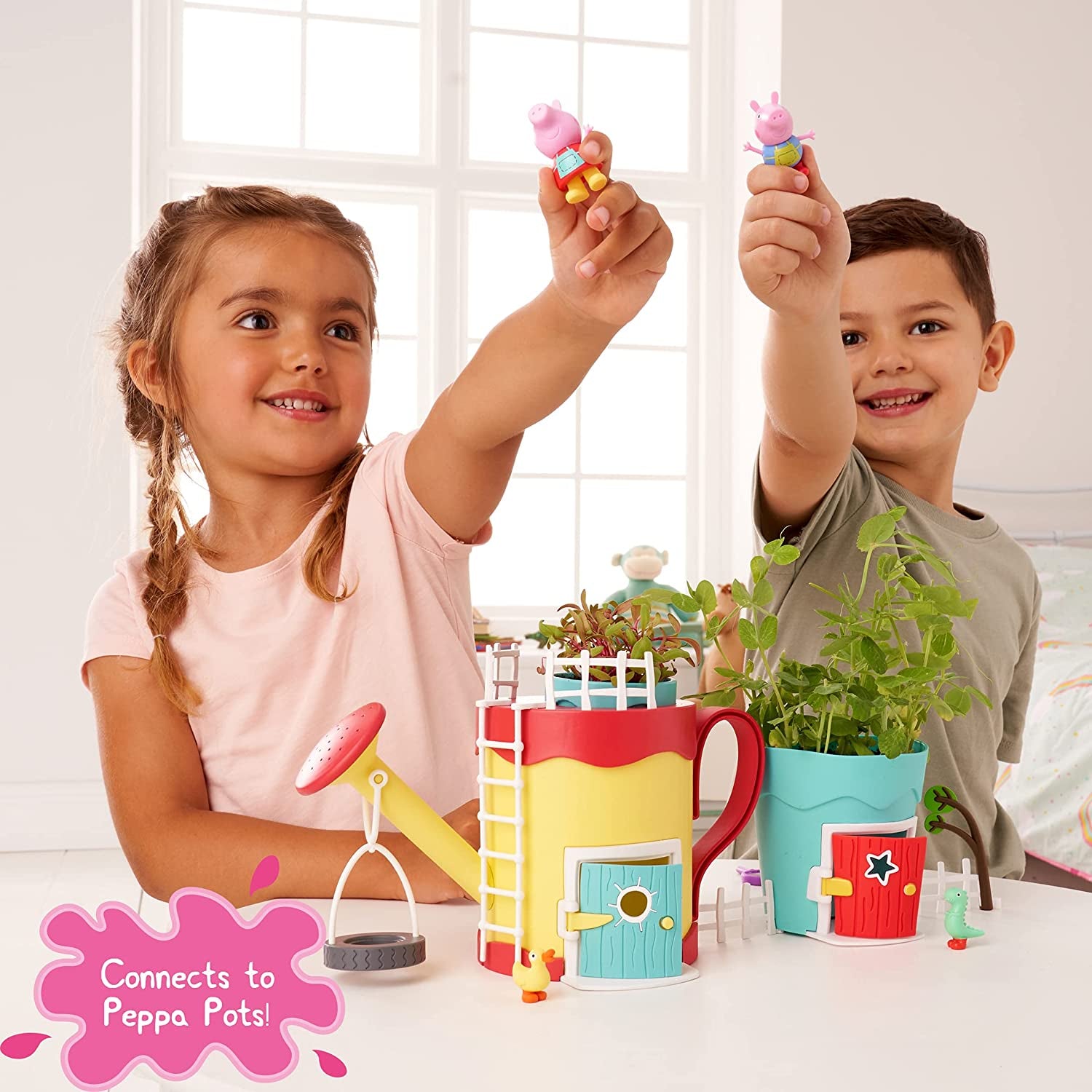 Peppa Pig PP201 Garden Playhouse Watering Can Grow & Play Set, Multicolor, 27.8 X 12.1 X 18.6 Cm