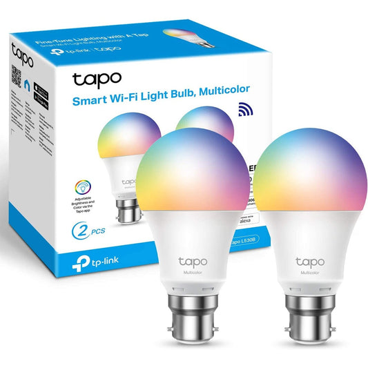 Tapo Smart Bulb, Smart Wi-Fi LED Light, B22, 60W, Energy Saving, Works with Alexa and Google Home, Colour-Changeable, No Hub Required Tapo L530B(2-Pack)[Energy Class F] Clear Store