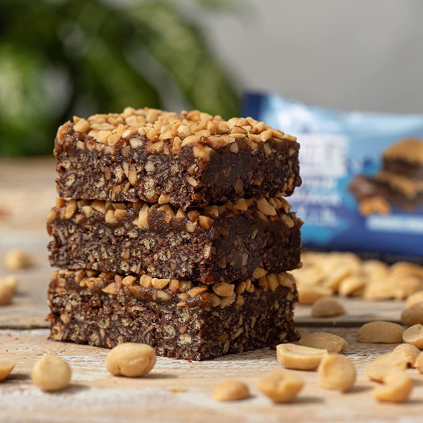 High Protein Flapjacks - Choc Peanut - Plant Based - Vegan Snack - Gluten Free (12 X 50G Bars)