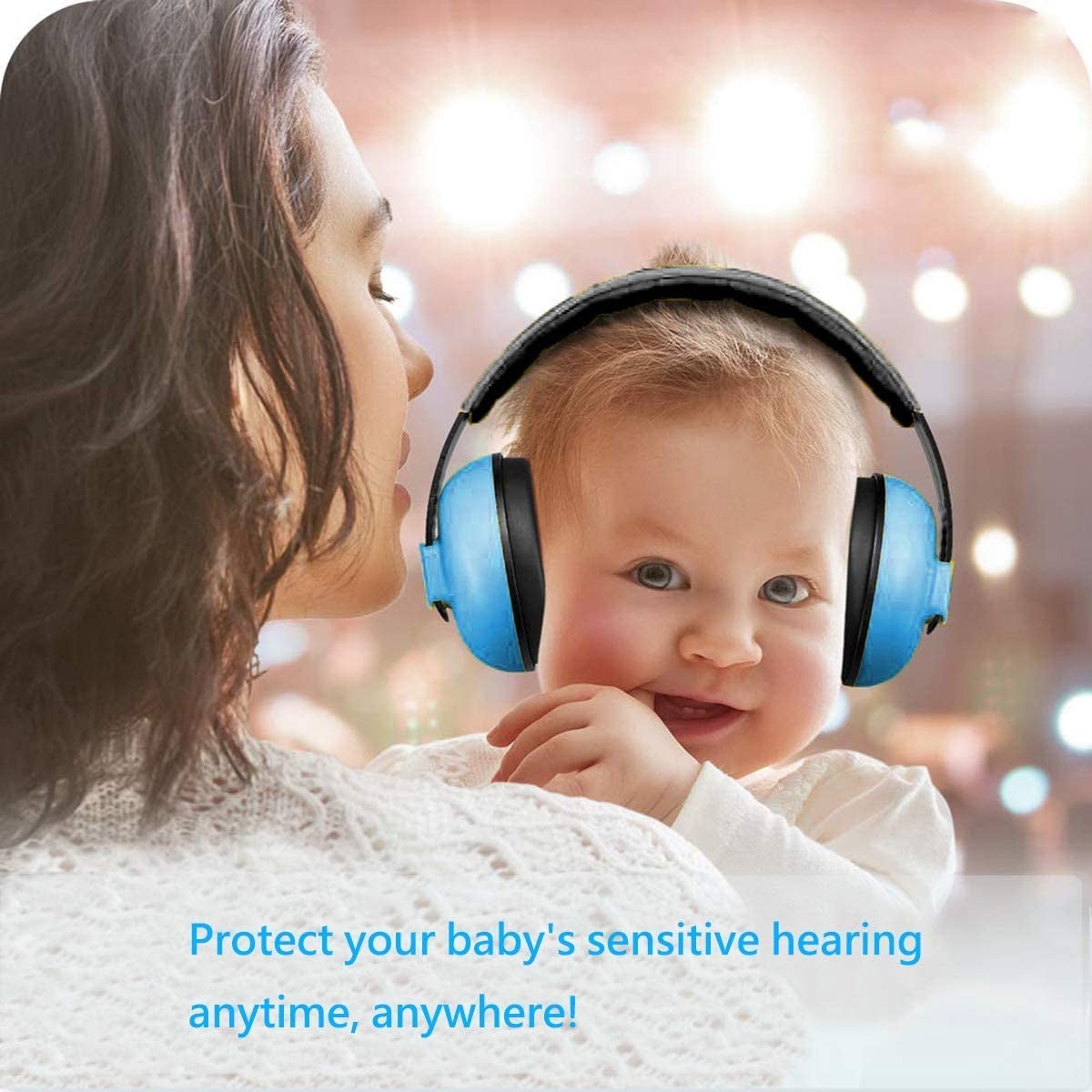 Baby Ear Defenders 0-24 Months Infant Noise Cancelling Headphones, Blue Clear Store