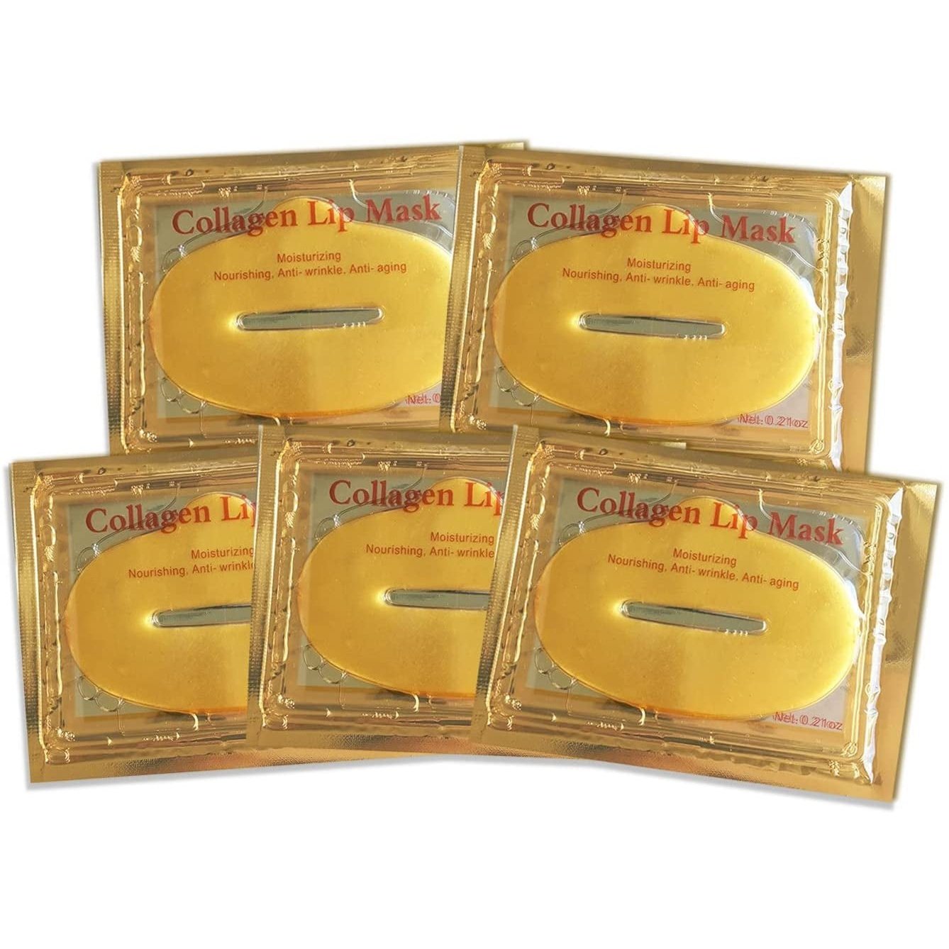 24K Gold Bio Collagen Crystal Face Mask, anti Ageing Skin Care (5Pairs/Set) Clear Store