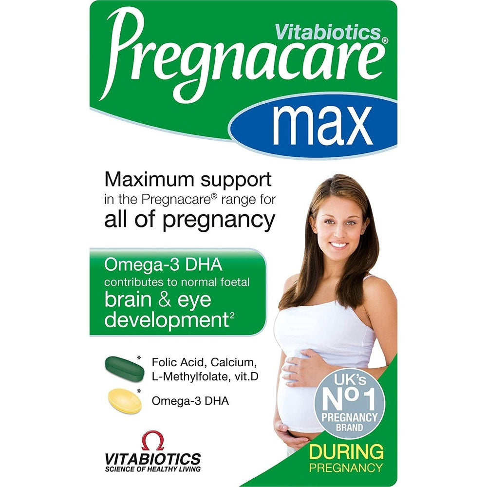 Vitabiotics Pregnacare Max - Pregnancy Vitamins Supplement for Women, For Normal Brain and Eye Development. Clear Store