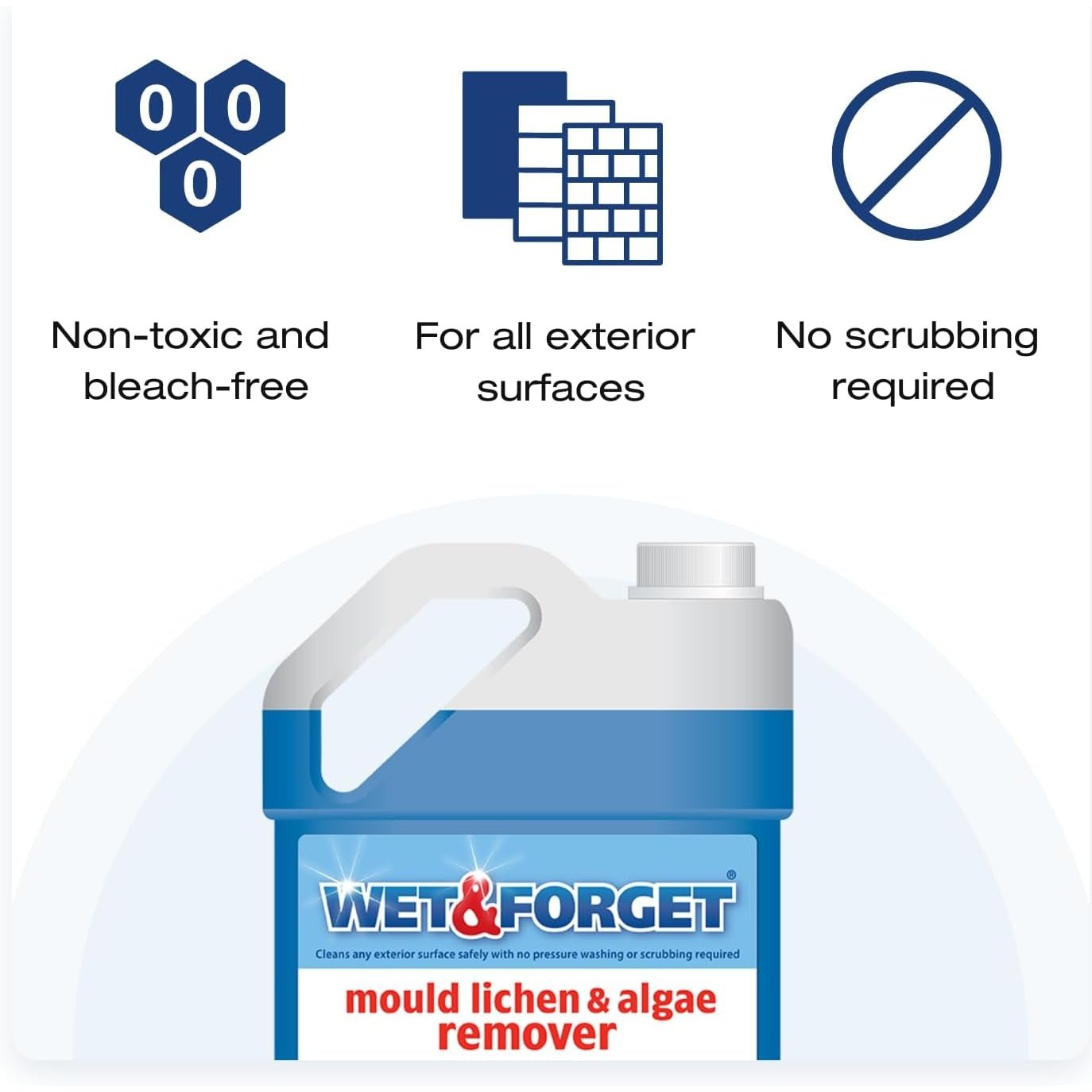 Mould, Lichen & Algae Remover, Outdoor Cleaning Solution, Black Mould Remover, Bleach Free, 5 Litre