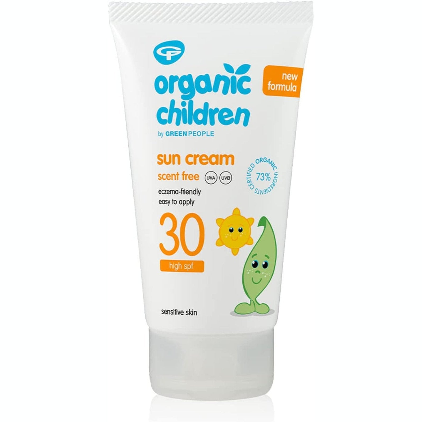 Green People Organic Children Scent Free Sun Cream SPF30 150Ml | Natural, Organic Sunscreen for Kids | Eczema Friendly, Sensitive Skin, Prickly Heat | Easy to Apply | Babies, Toddlers, Children