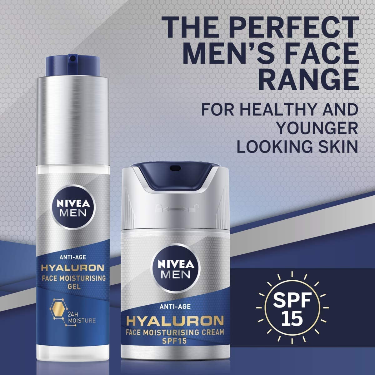 NIVEA MEN Hyaluron Face Cream (50Ml), anti Wrinkle Face Cream Reduces Deep Wrinkles, Men'S anti Ageing Face Cream, anti Wrinkle Cream Strengthens Skin Elasticity Clear Store