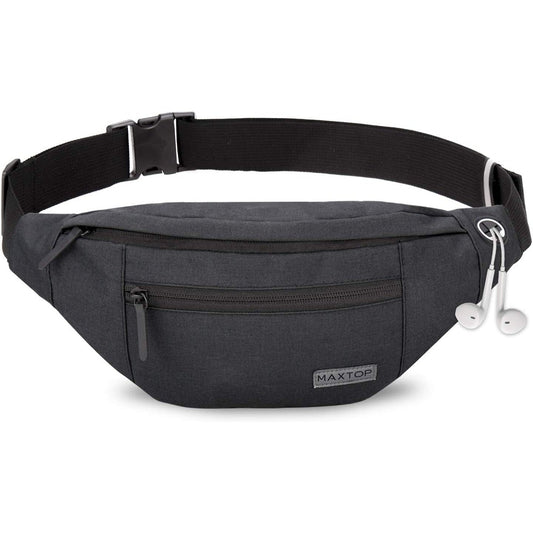 Bumbag Waist with Running Belt, 4-Zipper Pockets Adjustable Belt Clear Store