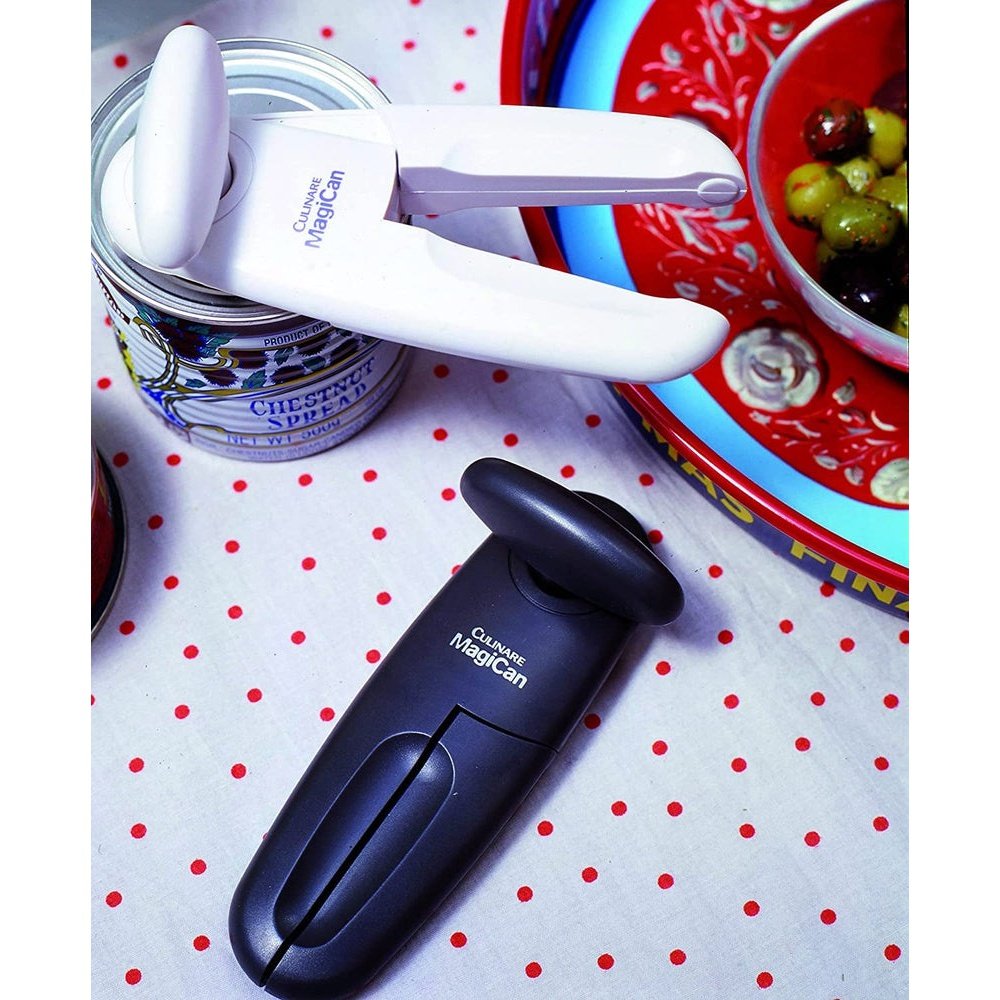 Magican Tin OpenePlastic/Stainless Steel Manual Can Opener | Comfortable Handle for Safety and Ease Clear Store