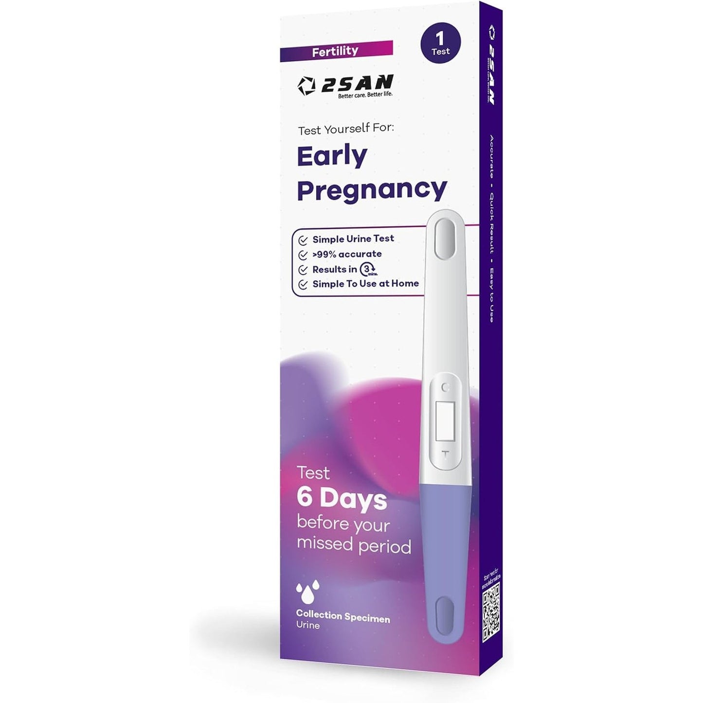 Pregnancy Test for Early Detection, 99.99% Accuracy, 1 Pack,Pregnancy Test, Detect up to 6 Days Early, Early Pregnancy Tests 6 Day Early Pregnancy Test, Quick Results