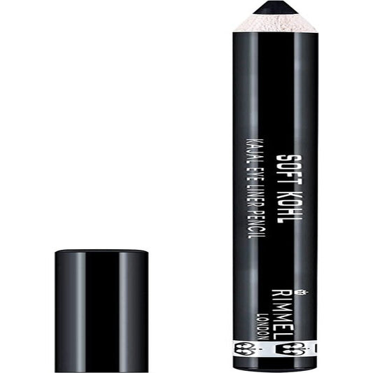 Rimmel London Soft Kohl Smudge-Proof Eyeliner Pencil, Jet Black, 1.2 G Clear Store