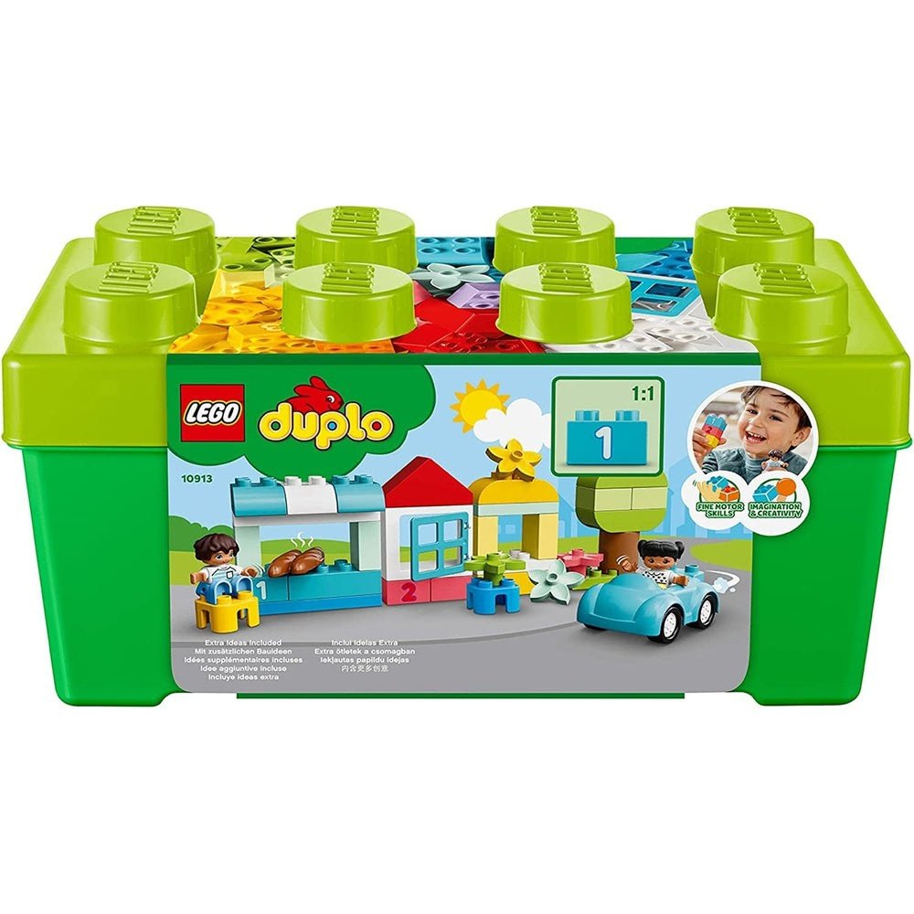 LEGO 10913 DUPLO Classic Brick Box Building Set with Storage, Toy Car, Number Bricks and More, Learning Toys for Toddlers, Boys and Girls 1.5 Years Old, 1 Count (Pack of 1), Multicolor