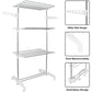 Clothes Airer Dryer, Rack Extra Large 3 Tier Clothes Drying Rail, Easy Storage Clear Store