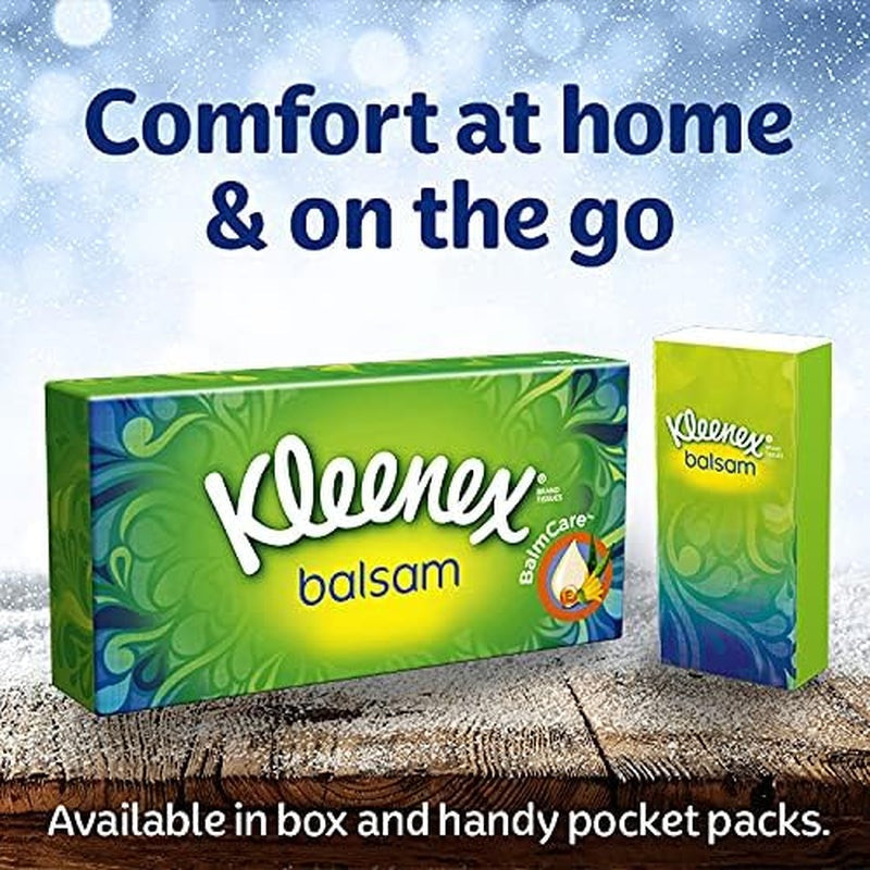 Kleenex Balsam Facial Tissues - Pack of 12 Tissue Boxes Clear Store