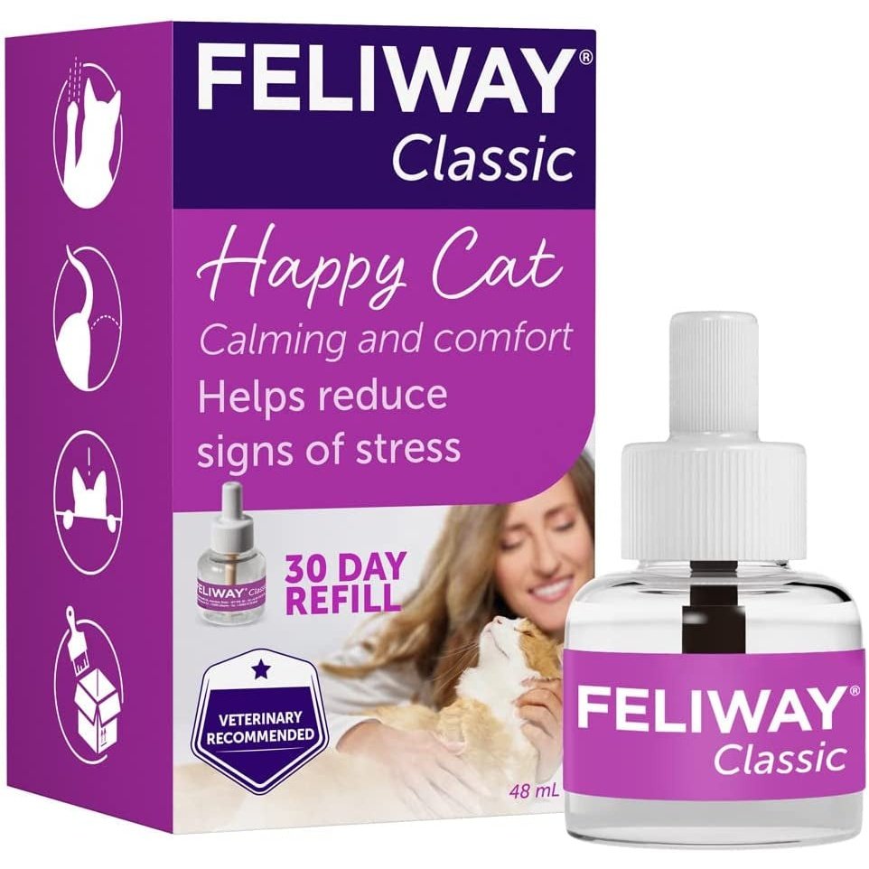 Classic 30 Day Refill Comforts Cats, Helps Solve Behavioural Issues and Stress/Anxiety in the Home - 48Ml