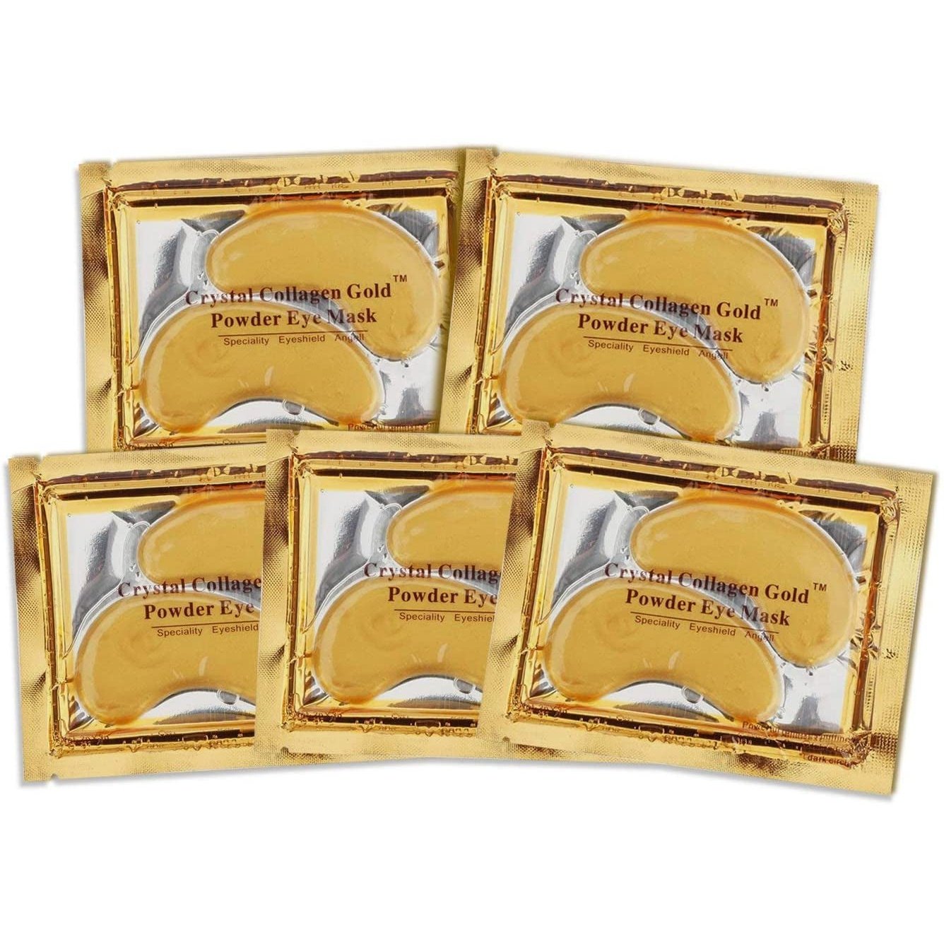 24K Gold Bio Collagen Crystal Face Mask, anti Ageing Skin Care (5Pairs/Set) Clear Store