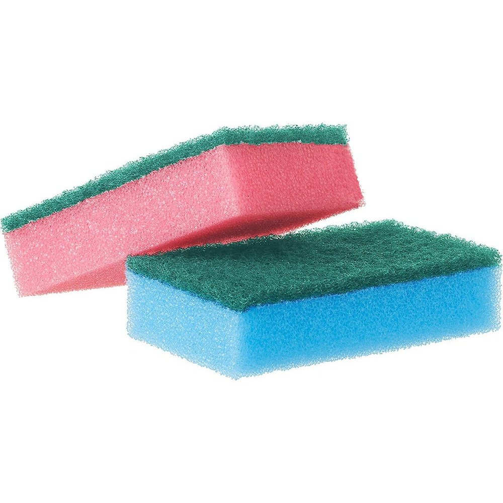 Spontex Essentials Sponge Scourers - 12 Packs of 10 (Total 120 Sponger Scourers) Clear Store