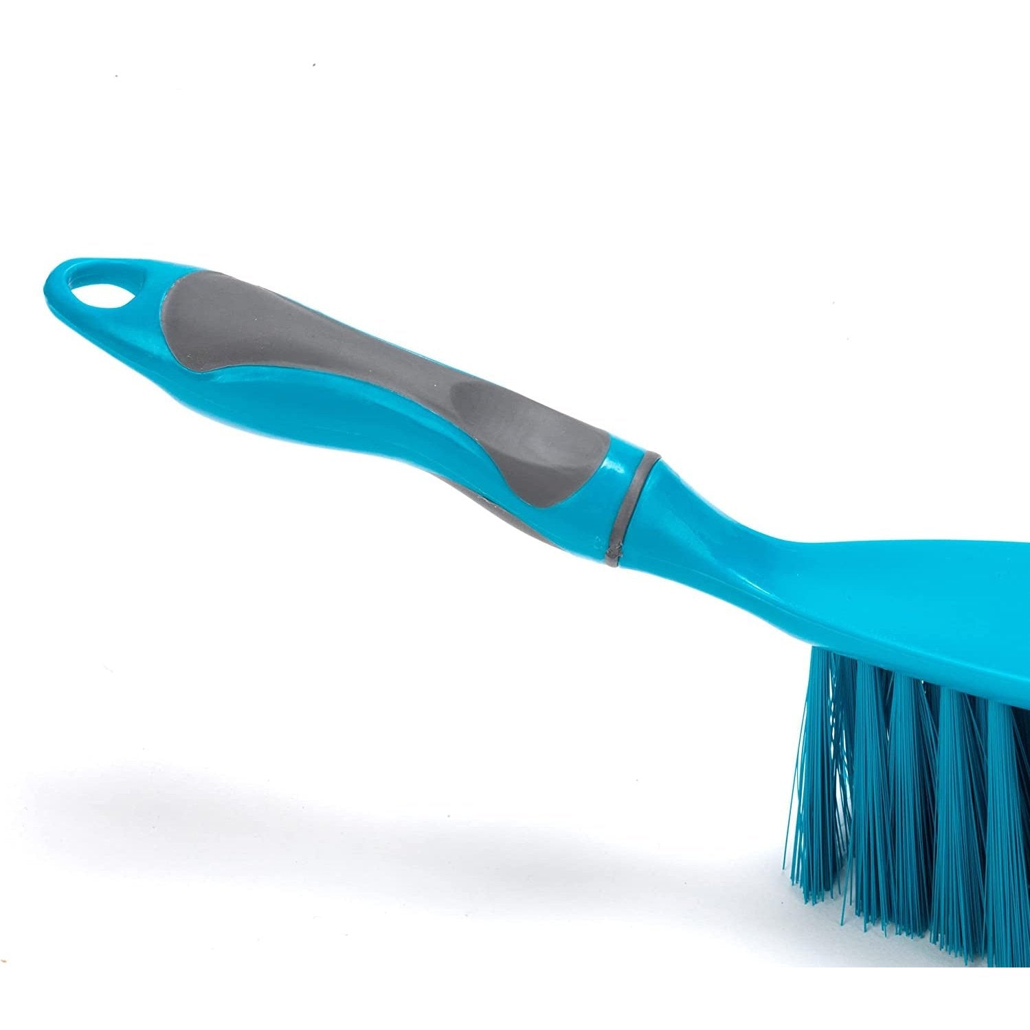 Cleaning Set with Broom 5 Piece , Dustpan and Brush, Scrubbing Brush & Dish Brush, Turquoise Clear Store