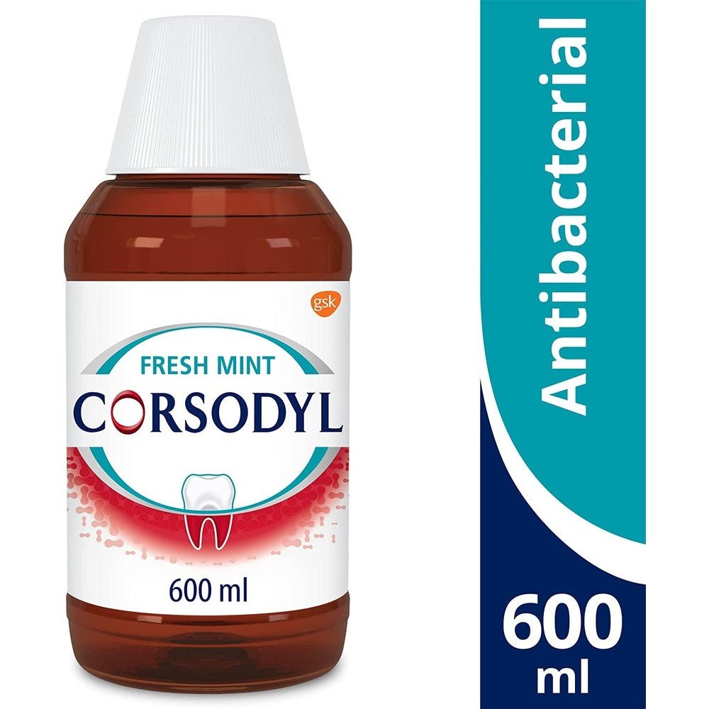 Corsodyl Mint, Gum Treatment Mouthwash 600ml Clear Store