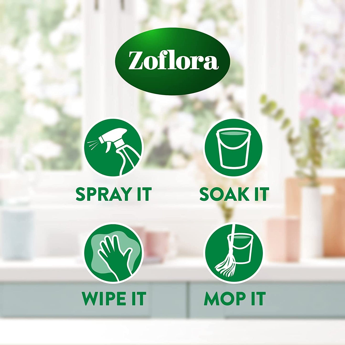 Concentrated 3-In-1 Multipurpose Disinfectant  Zoflora Linen Fresh 500ml, Kills 99.9% of Bacteria & Viruses Clear Store