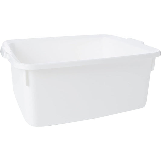 Plastic Butler Large Rectangular Bowl, White, 12.5 Litre, 33 X 42 X 17 Cm Clear Store