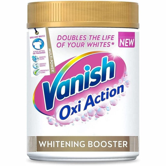 Vanish Gold Oxi Action Laundry Booster and Stain Remover for Whites, 1.41 Kg, for Whiter Whites*, in Wash, Pre-Treat or Soak, Safe on Everyday Fabrics