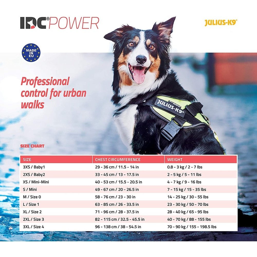 , 16IDC-P-M, IDC Powerharness, Dog Harness, Size: S/Mini, Black