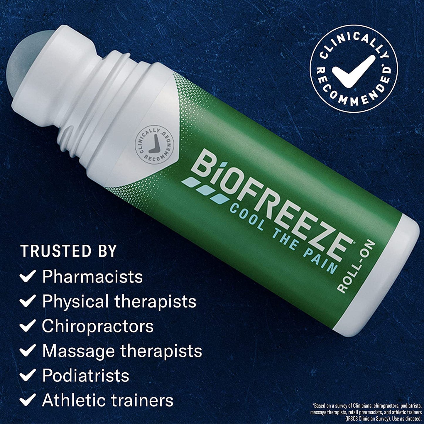 Pain Reliever Roll On Biofreeze 89ml 3 Pack Bundle Clear Store