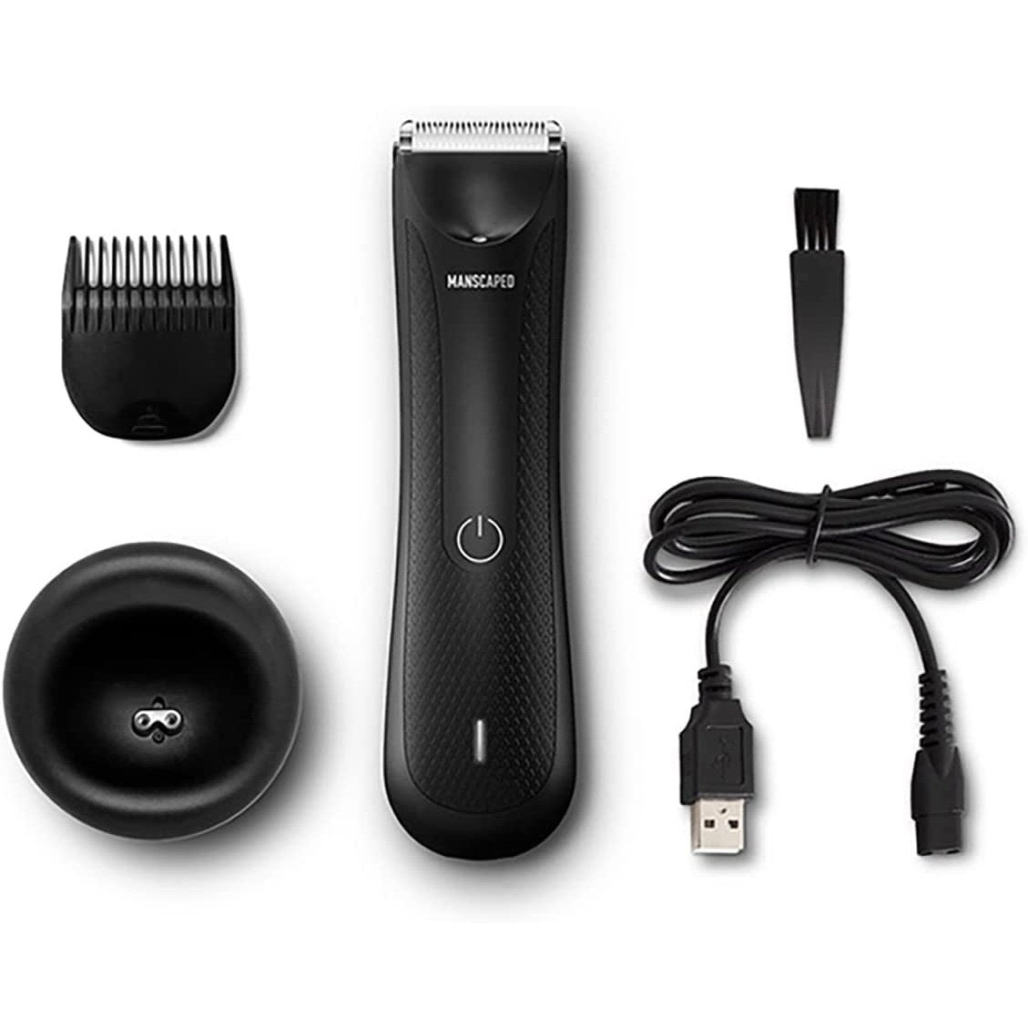 ™ the Lawn Mower™ 3.0, Electric Groin Hair Trimmer, Replaceable Ceramic Blade Heads, Waterproof Wet/Dry Clippers, Standing Recharge Dock, Male Body Hair Grooming Razor