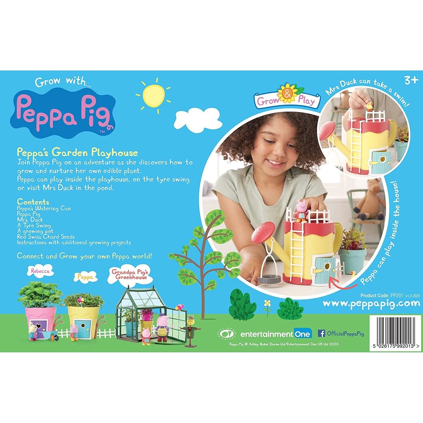 Peppa Pig PP201 Garden Playhouse Watering Can Grow & Play Set, Multicolor, 27.8 X 12.1 X 18.6 Cm