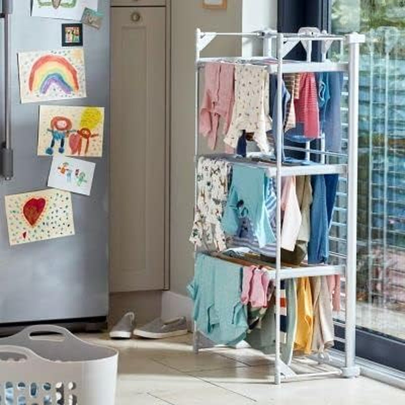 Deluxe 3-Tier Heated Clothes Airer Clear Store