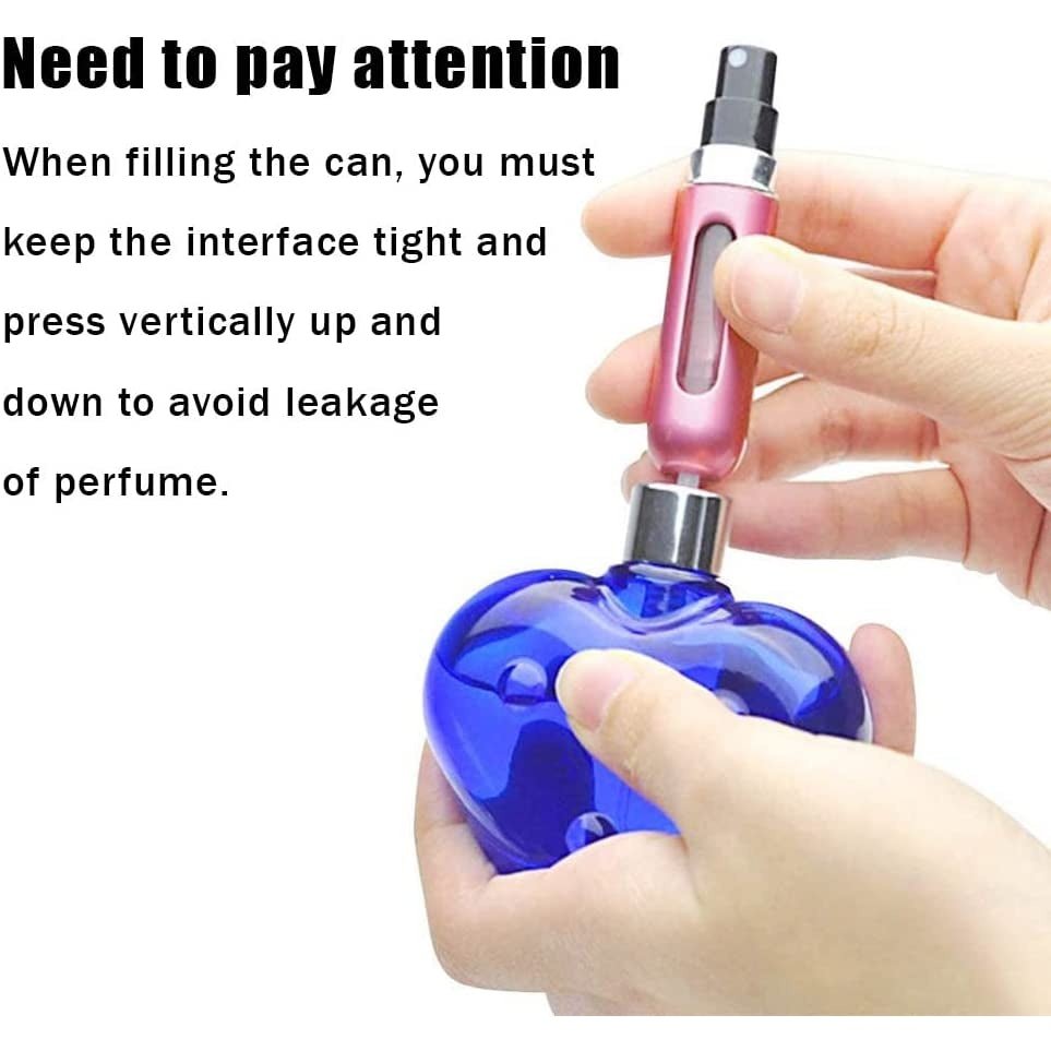 5ML Perfume Atomiser,Perfume Refillable Bottle Portable for Travel Business Trip Outdoor Activities(Pink) Clear Store