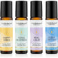 - Wellbeing Roller Ball Collection - Pulse Point Roller Ball - Happy Vibes, Total De-Stress, Sleep Better and Real Calm - 100% Natural Pure Essential Oils - 4X10Ml