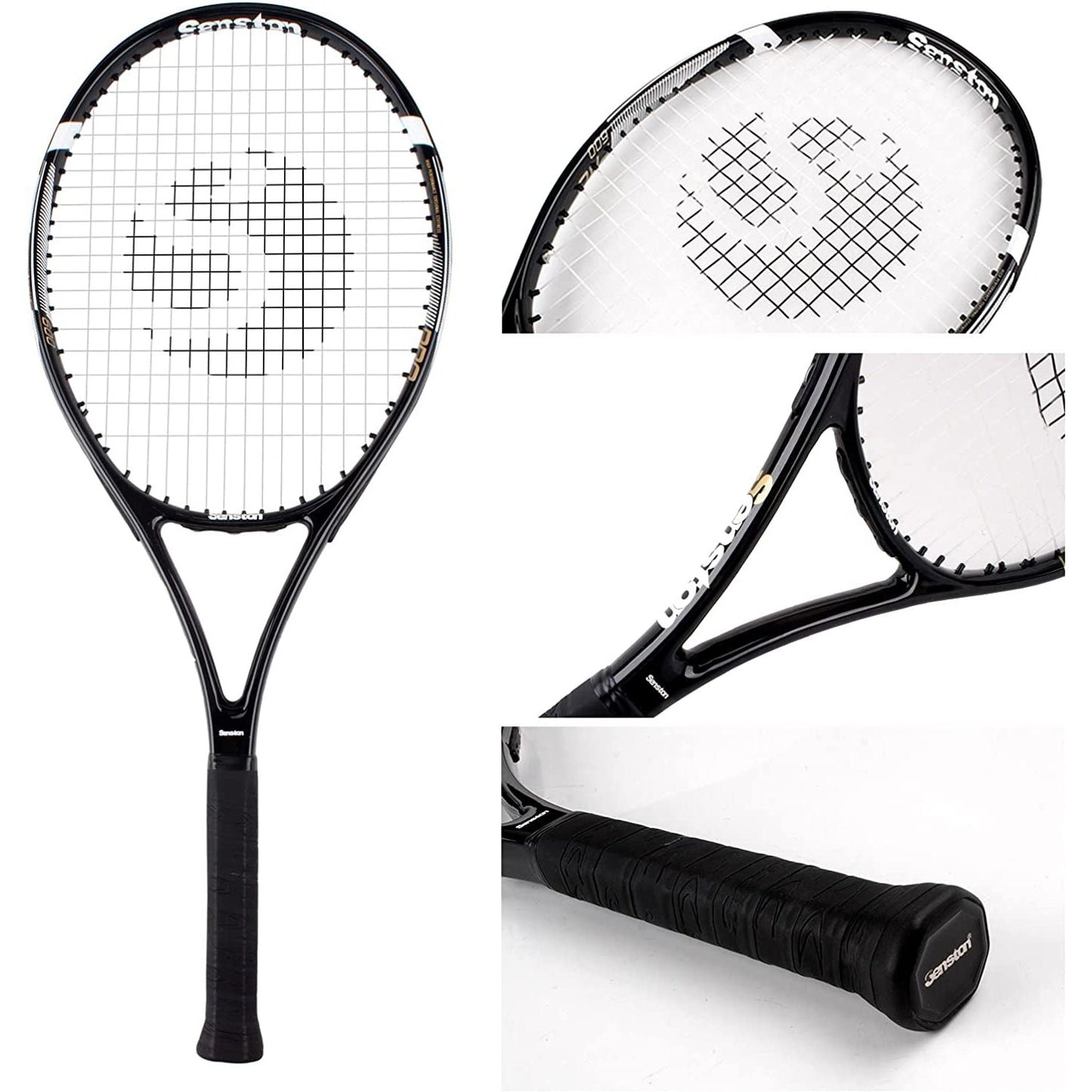 Tennis Racket 27'' , for Adults Aluminum Alloy Tennis Racquet Set with Premium Carry Case, Including, 1 Overgrip + 1 Vibration Dampeners Clear Store