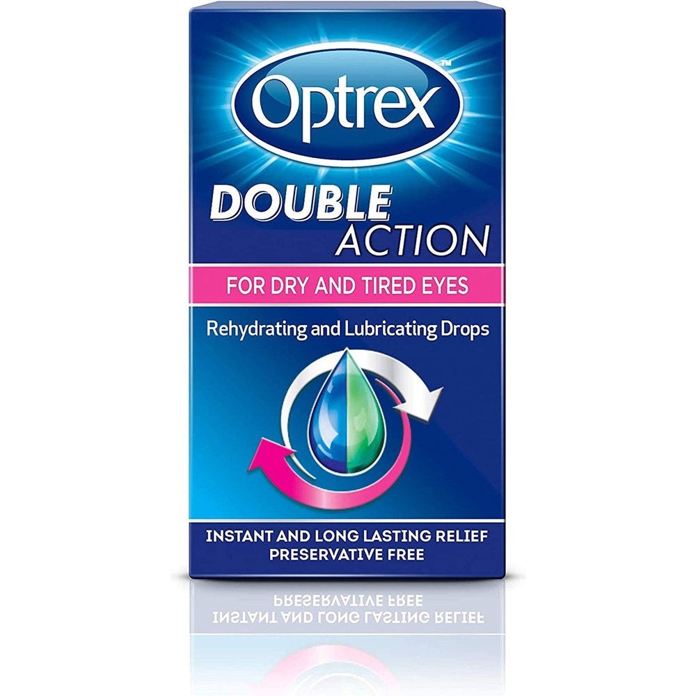 Double Action Eye Drops for Dry and Tired Eyes, Eye Relief Drops 10ml Clear Store