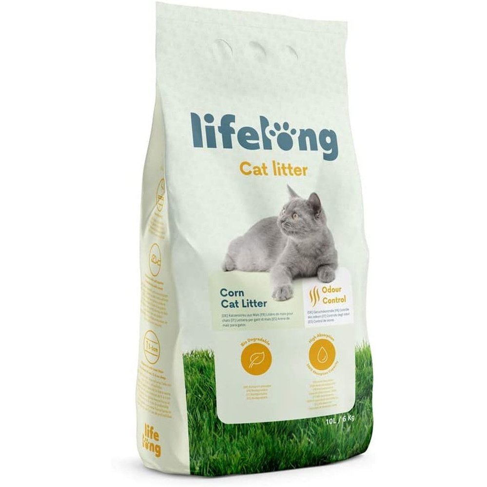 Lifelong Corn Cat litter 10L Clear Store