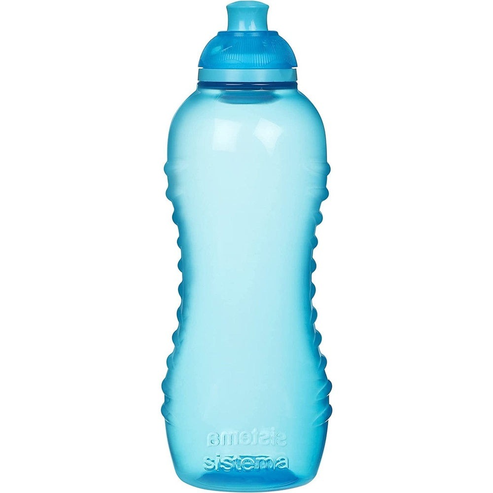 Twist 'N' Sip Squeeze Sports Leakproof  Water Bottles 460 ml,  Recyclable with Terracycle,Blue 4 Count Clear Store