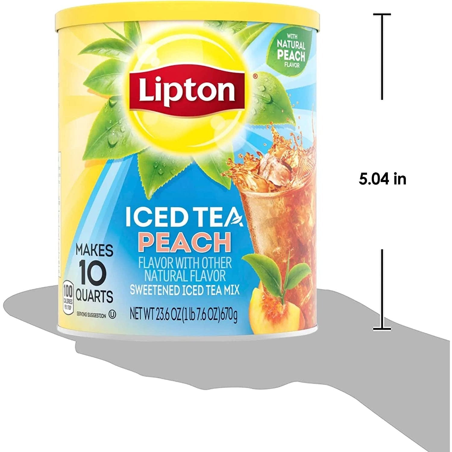 Lipton Iced Tea Peach Drink 670g Tub Clear Store