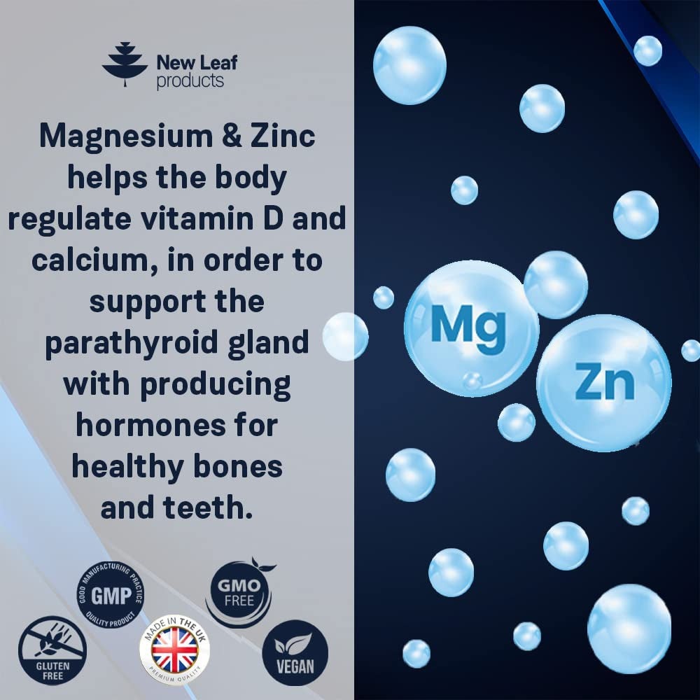 Magnesium Supplements 516Mg with Zinc - 120 Magnesium Tablets Supports Muscle Bone Health, Tiredness - High Strength Contributes to Many Health Factors Easy to Swallow Sleep Supplement (Not Capsules)