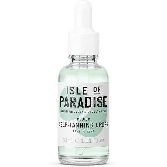 Isle of Paradise Self Tan Drops Medium (30 Ml) Add Self Tanning Drops to Skin Care Natural Ingredients & Vegan Clear Store