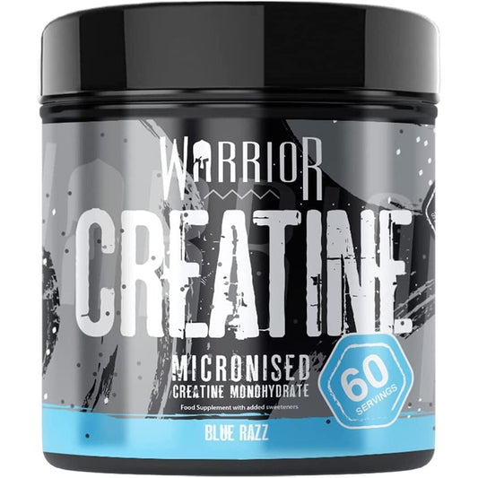 , Creatine Monohydrate Powder - 300G - Micronised for Easy Mixing - for Recovery & Performance, Blue Raspberry