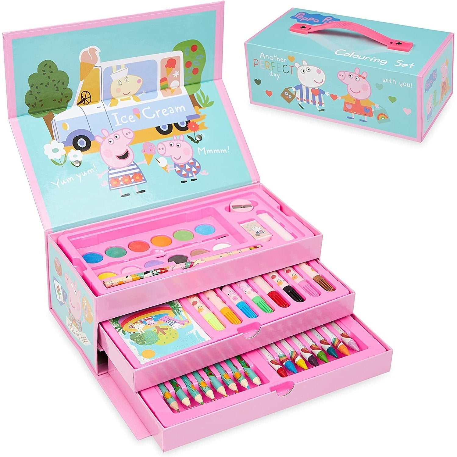 Peppa Pig Art Set, Arts and Crafts for Kids, Colouring Sets for Children, Toys Clear Store