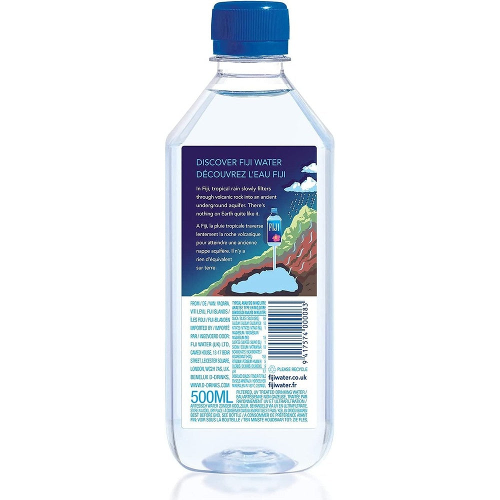 Fiji Water Natural A Water Bottles, 6 X 500ml (Pack of 4, Total 24 ) Clear Store