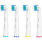 Replacement Electric Toothbrush Head Set - 4-Pack of Replacement Toothbrush Heads Compatible W/ Oral B and Braun - Teeth Cleaning Accessories Clear Store