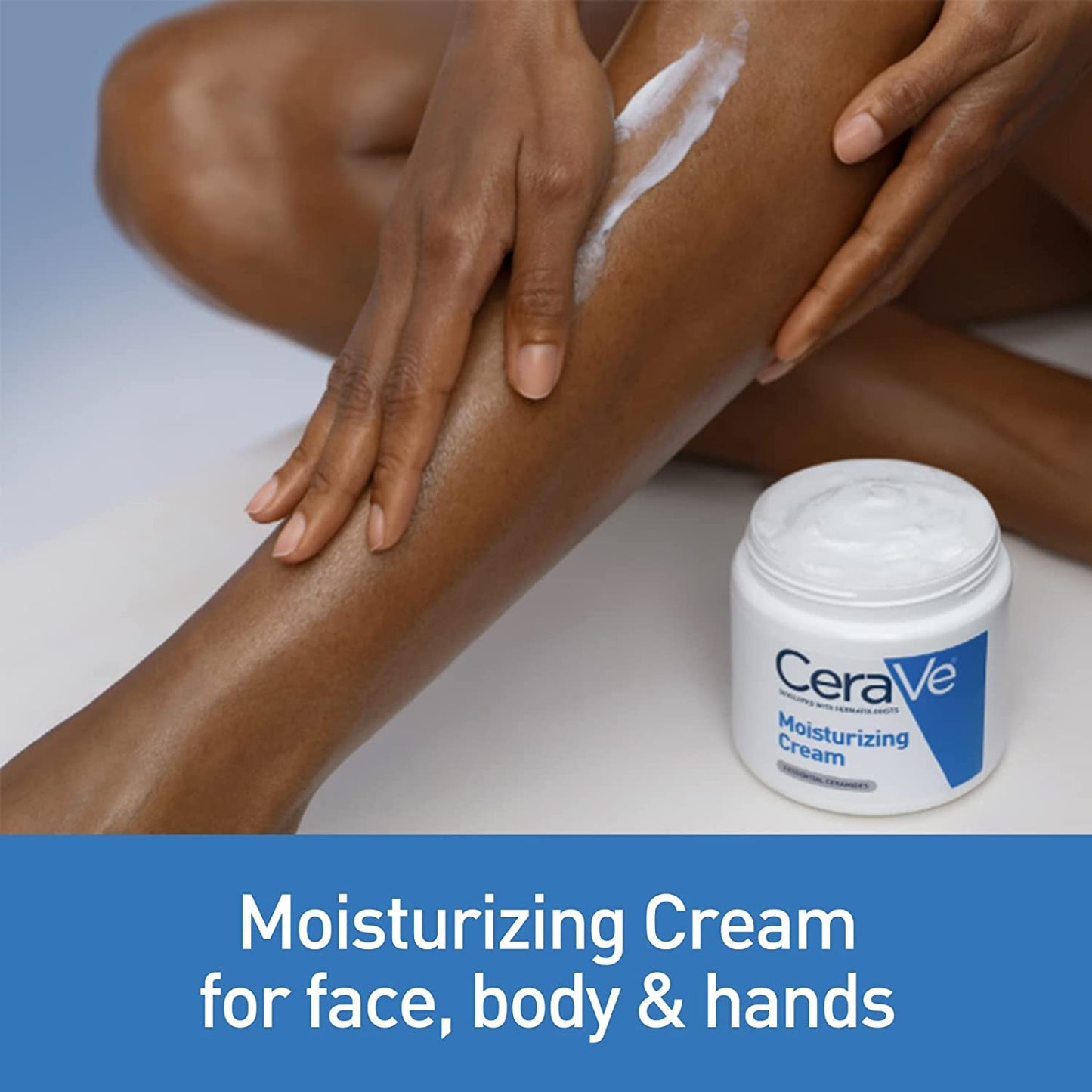 Cerave Moisturising Cream for Very Dry Skin 454G with Hyaluronic Acid & 3 Essential Ceramides Clear Store