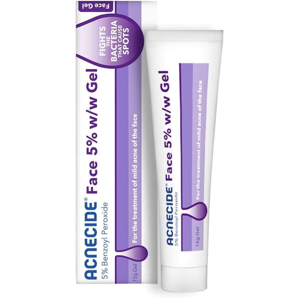 Face Gel 15G, for Acne Treatment & Spot Treatment with 5% Benzoyl Peroxide, for Blackheads & Acne Prone Skin