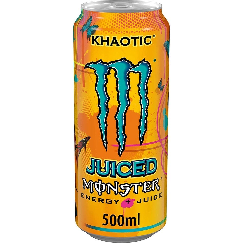 Tropical Citrus Juiced Khaotic Monster Energy Drink 12 X 500ml Clear Store