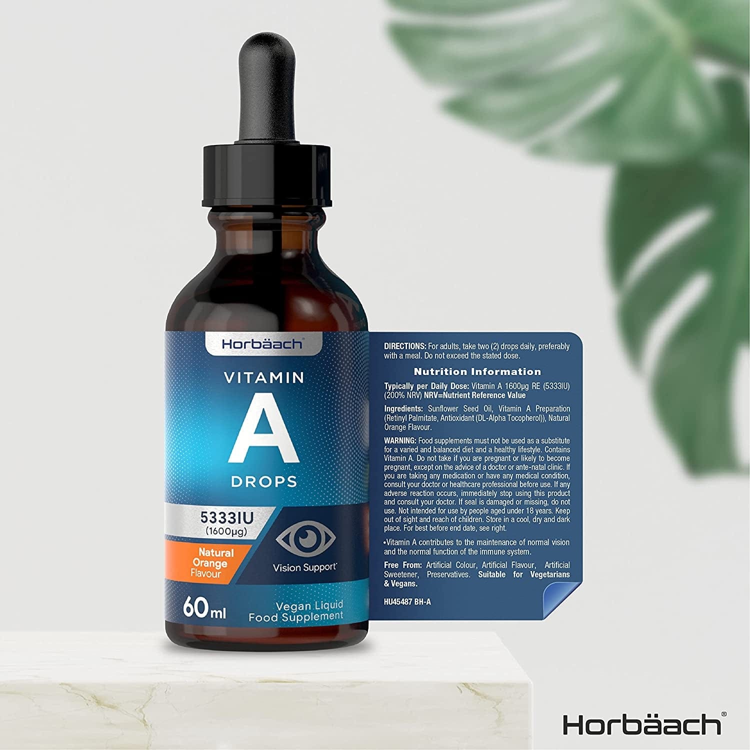 Vitamin a Drops 5333 IU | 60Ml Vegan Liquid | High Strength Retinol Supplement | by Clear Store