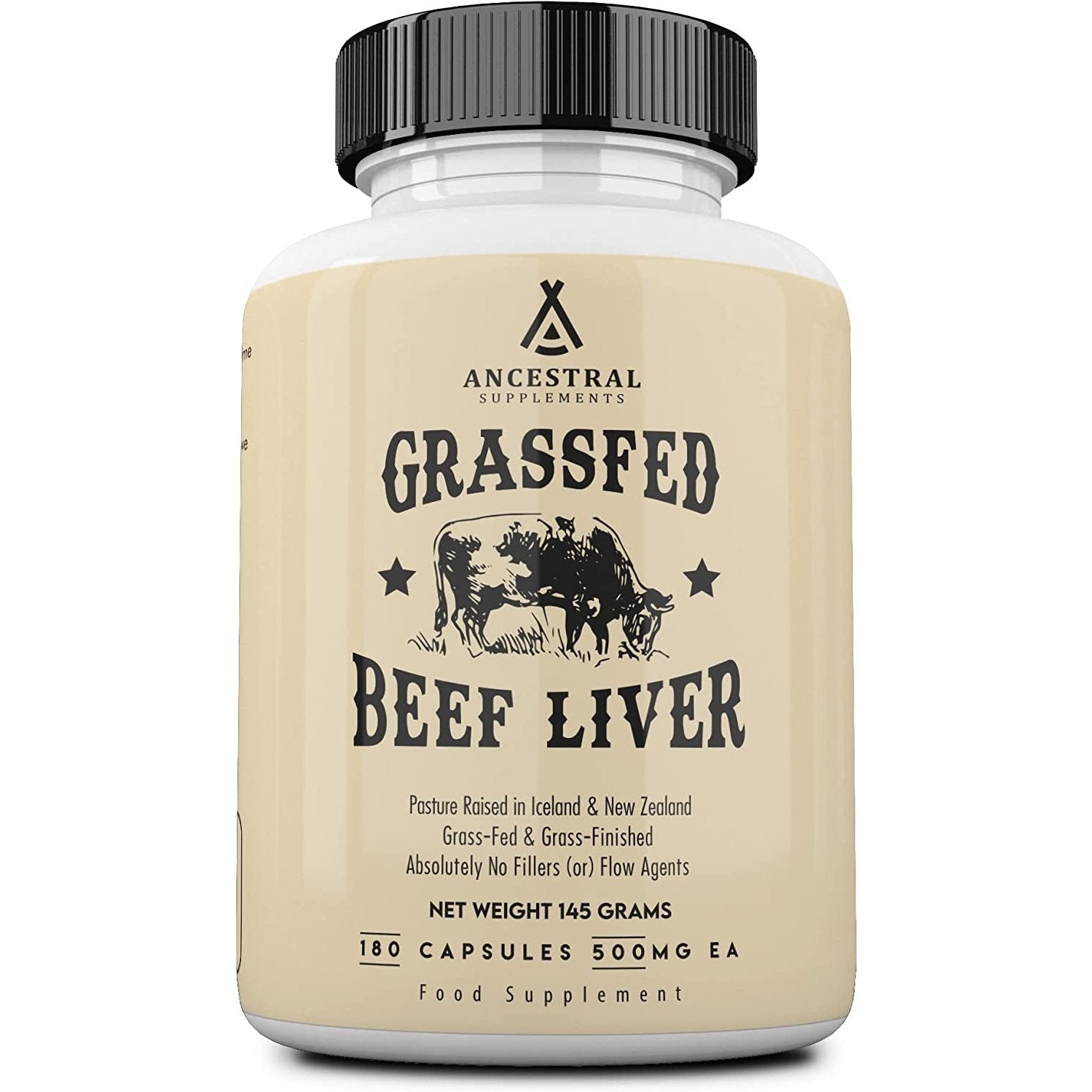 Grass Fed Beef Liver Capsules, Supports Energy Production, Detoxification, Digestion, Immunity and Full Body Wellness, Non-Gmo, Freeze Dried Liver Health Supplement, 180 Capsules