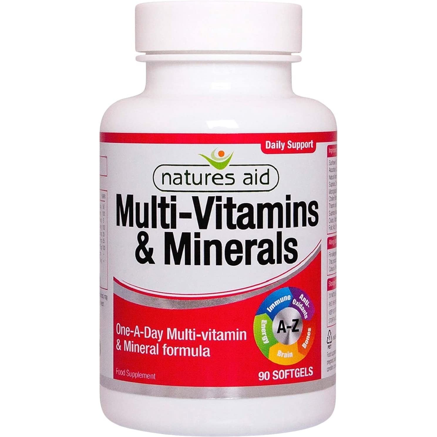 Natures Aid Multi-Vitamins and Minerals, 90 Capsules Clear Store