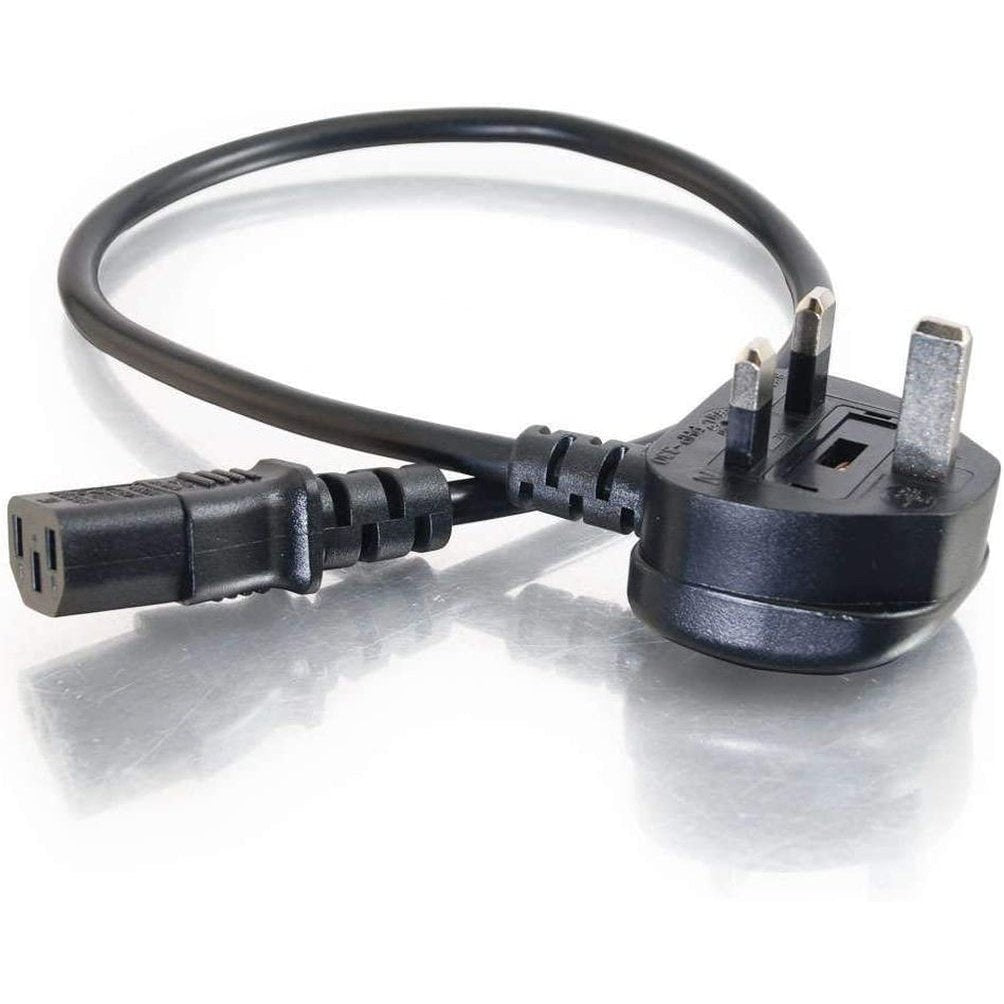 88513 2 Metre UK Power Cable (IEC320C13 to BS 1363) 6 Foot Kettle Lead/Power Cord, Black