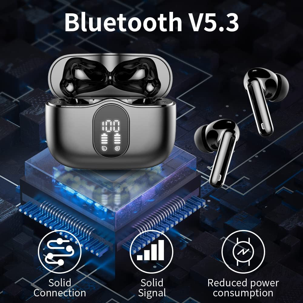 Wireless Earbuds Bluetooth 5.3 Headphones in Ear with 4 ENC Noise Cancelling Mi Bluetooth Earbuds Mini Deep Bass Stereo Sound Clear Store